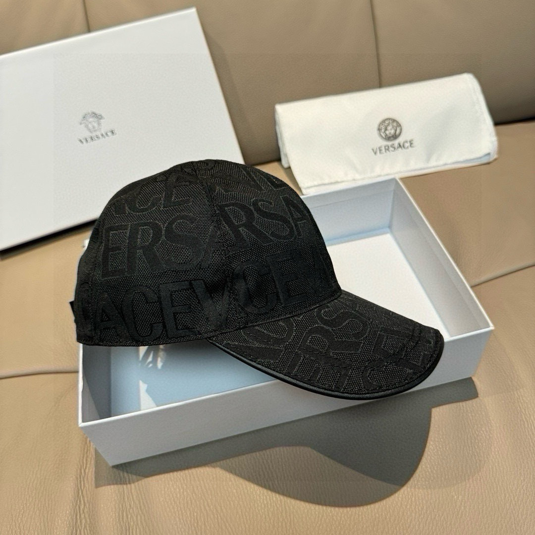 爆款出货！配包装布袋，VERSACE(范思哲)新款原单棒球帽，1:1开模订制，原版专柜布料+头层牛皮，贴