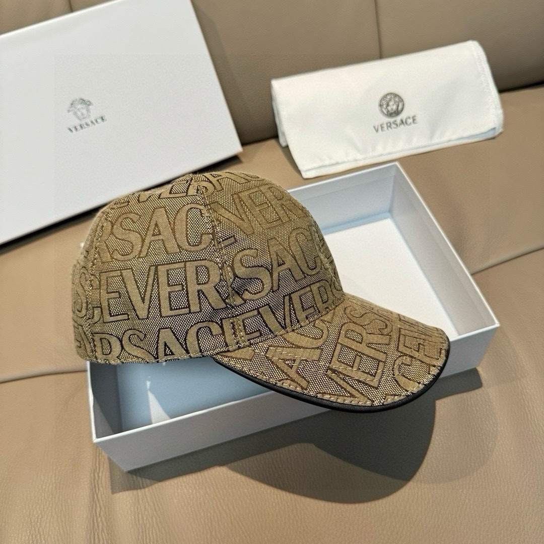 爆款出货！配包装布袋，VERSACE(范思哲)新款原单棒球帽，1:1开模订制，原版专柜布料+头层牛皮，贴