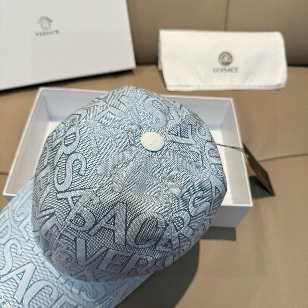 爆款出货！配包装布袋，VERSACE(范思哲)新款原单棒球帽，1:1开模订制，原版专柜布料+头层牛皮，贴