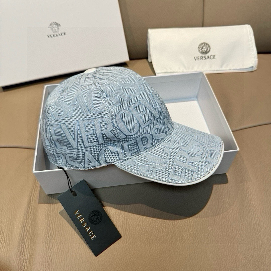 爆款出货！配包装布袋，VERSACE(范思哲)新款原单棒球帽，1:1开模订制，原版专柜布料+头层牛皮，贴