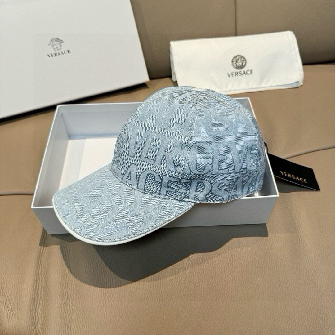 爆款出货！配包装布袋，VERSACE(范思哲)新款原单棒球帽，1:1开模订制，原版专柜布料+头层牛皮，贴