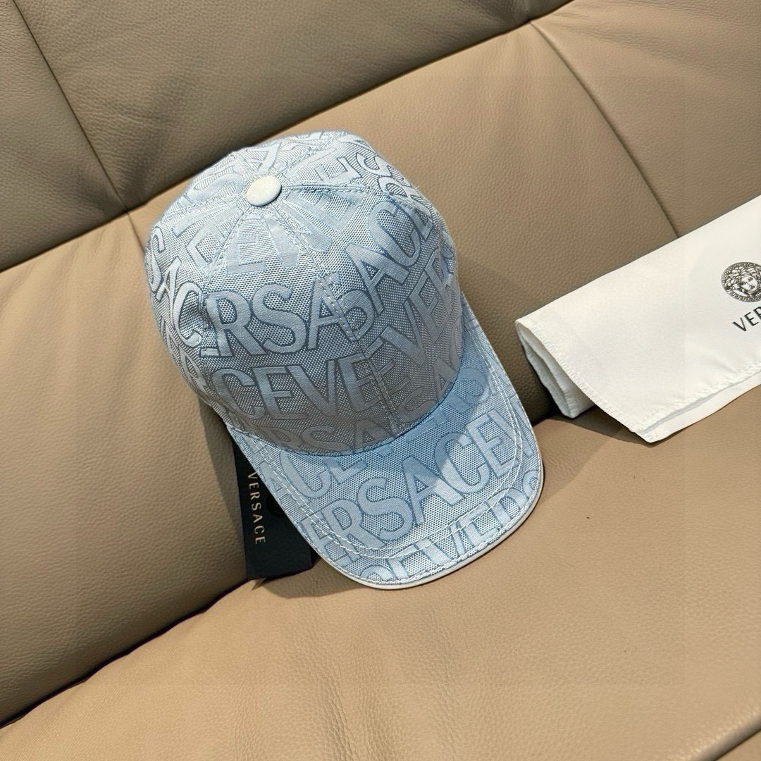 爆款出货！配包装布袋，VERSACE(范思哲)新款原单棒球帽，1:1开模订制，原版专柜布料+头层牛皮，贴