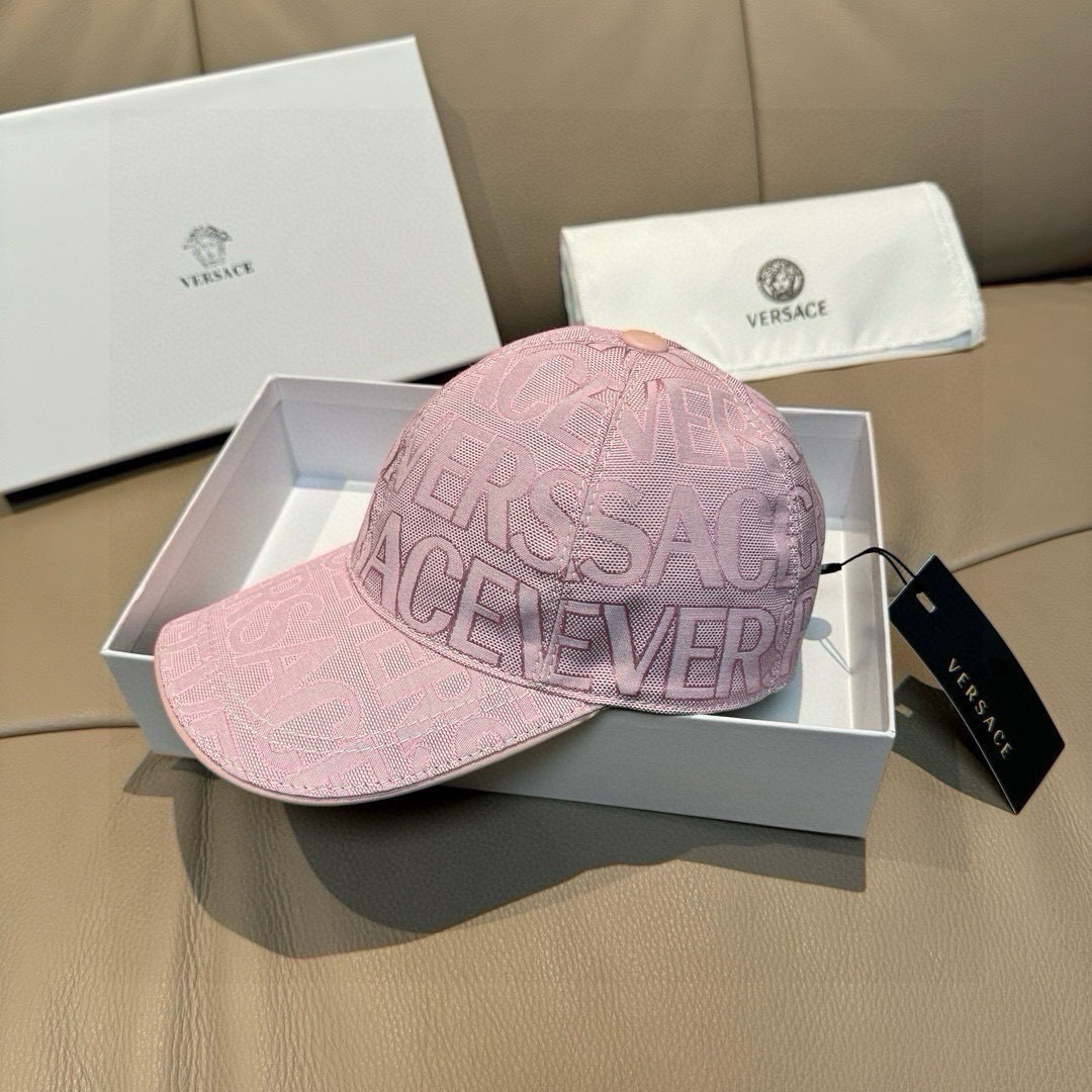 爆款出货！配包装布袋，VERSACE(范思哲)新款原单棒球帽，1:1开模订制，原版专柜布料+头层牛皮，贴