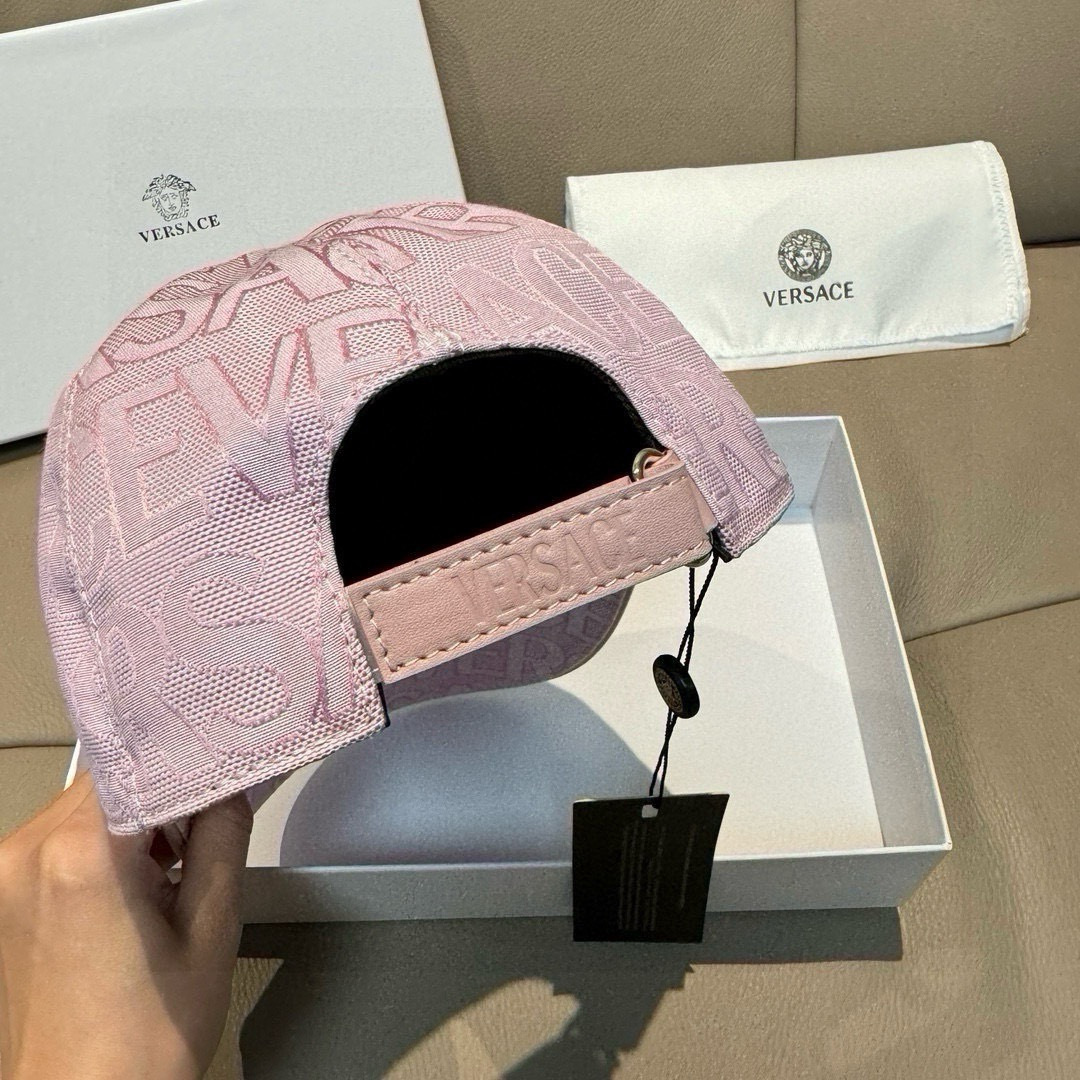 爆款出货！配包装布袋，VERSACE(范思哲)新款原单棒球帽，1:1开模订制，原版专柜布料+头层牛皮，贴