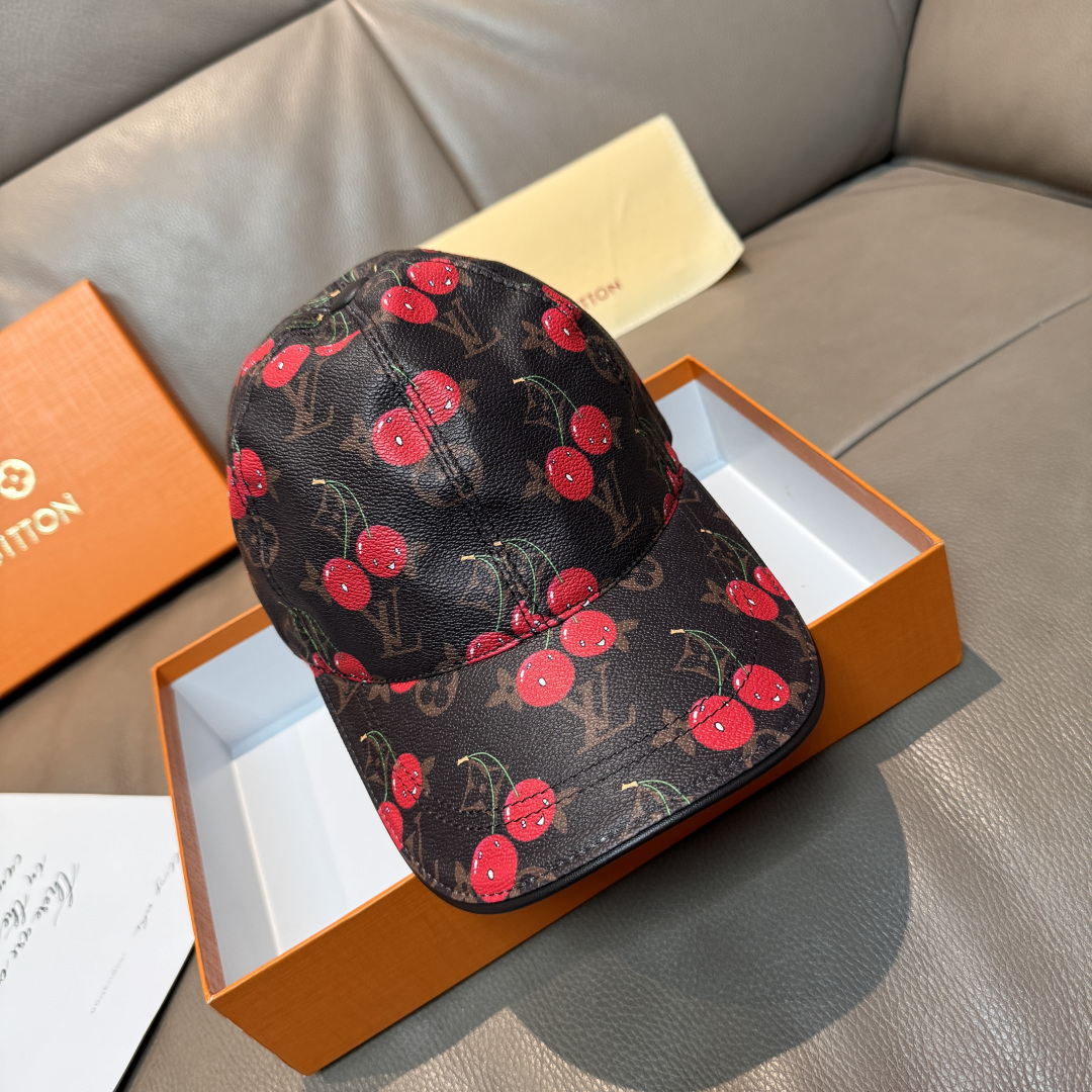 NO:764929,Batch with box bag, LV Louis Vuitton new original baseball cap, LV cherry, 1:1 mold opening and customization at the counter, original PU fabric + first-layer cowhide, light and breathable!  The quality is great, the basic head circumference is 56, the patch is adjustable. Hats, straw hats, fisherman hats, baseball caps, hats, louis vuitton, louis vuitton, espadrilles, cowhide, hats19860909批 配盒子布袋,LV路易威登新款原单棒球帽,LV小樱桃,专柜1:1开模订制,原版PU面料+头层牛皮,轻盈透气！质量超赞,基础头围56,贴片可调节.帽子草帽渔夫帽棒球帽,帽子,louis vuitton,louis vuitton,espadrilles,cowhide,hats,hat