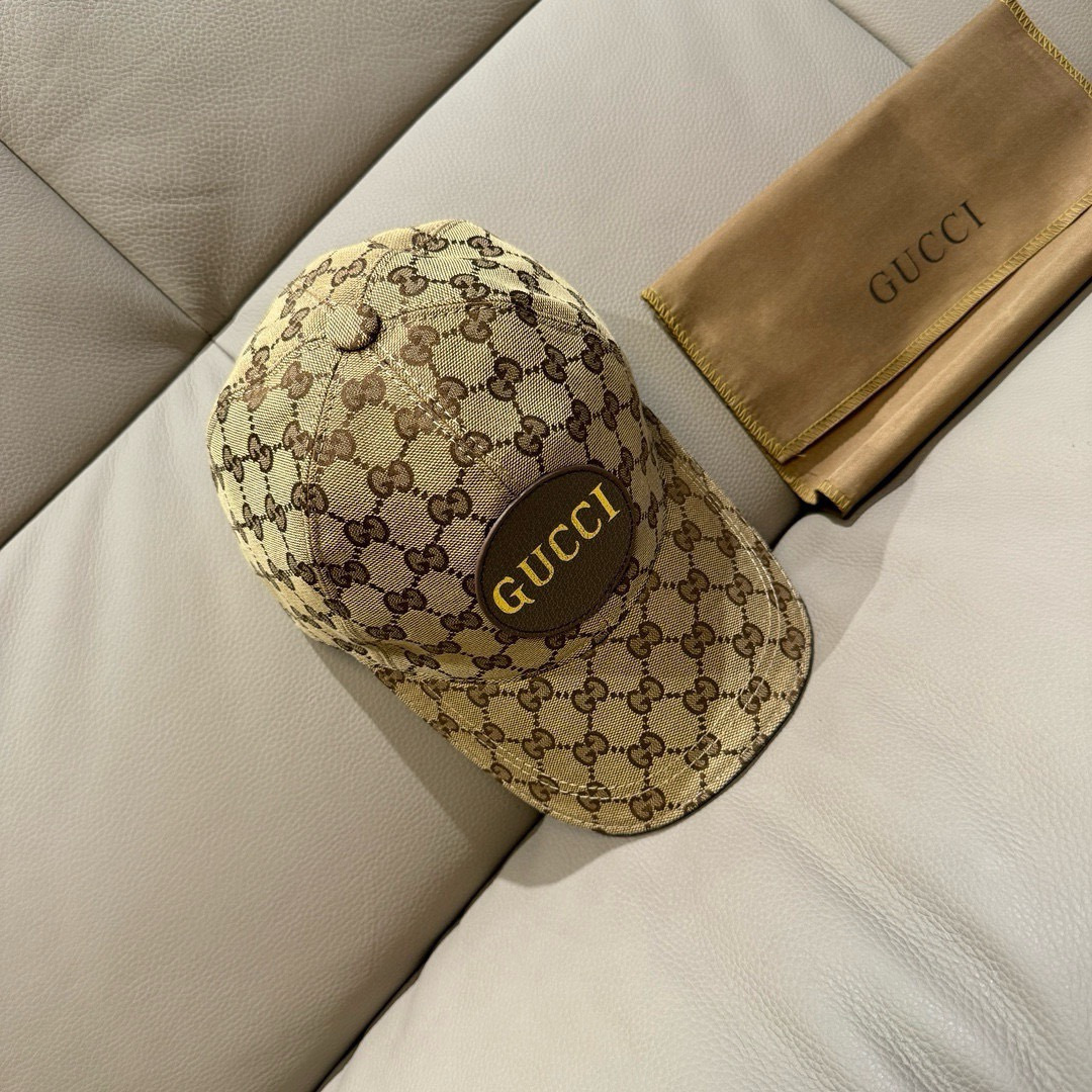 配包装布袋，Gucci(古奇)新款原单棒球帽，Gucci烫金，专柜最新款，1:1开模订制，正版开模，原版