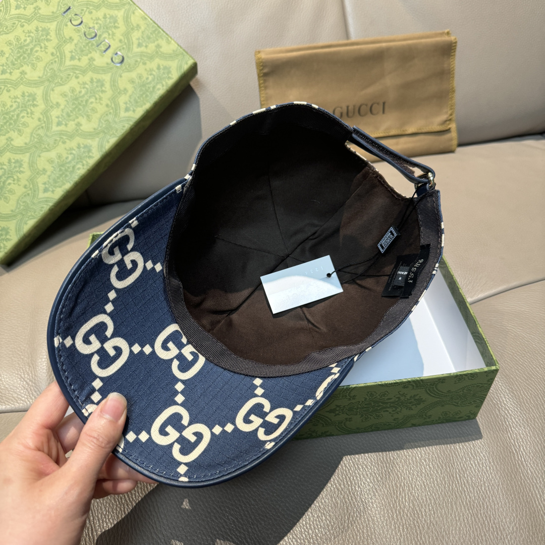 官网新款出货配包装布袋，Gucci古奇最新款原单棒球帽， 大双G，专柜1:1开模订制，完美对花，原版帆布