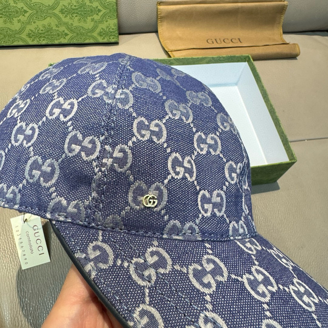 配包装布袋，Gucci(古奇)新款原单棒球帽， 金属小双G，专柜最新款，1:1开模订制，正版开模五金，原