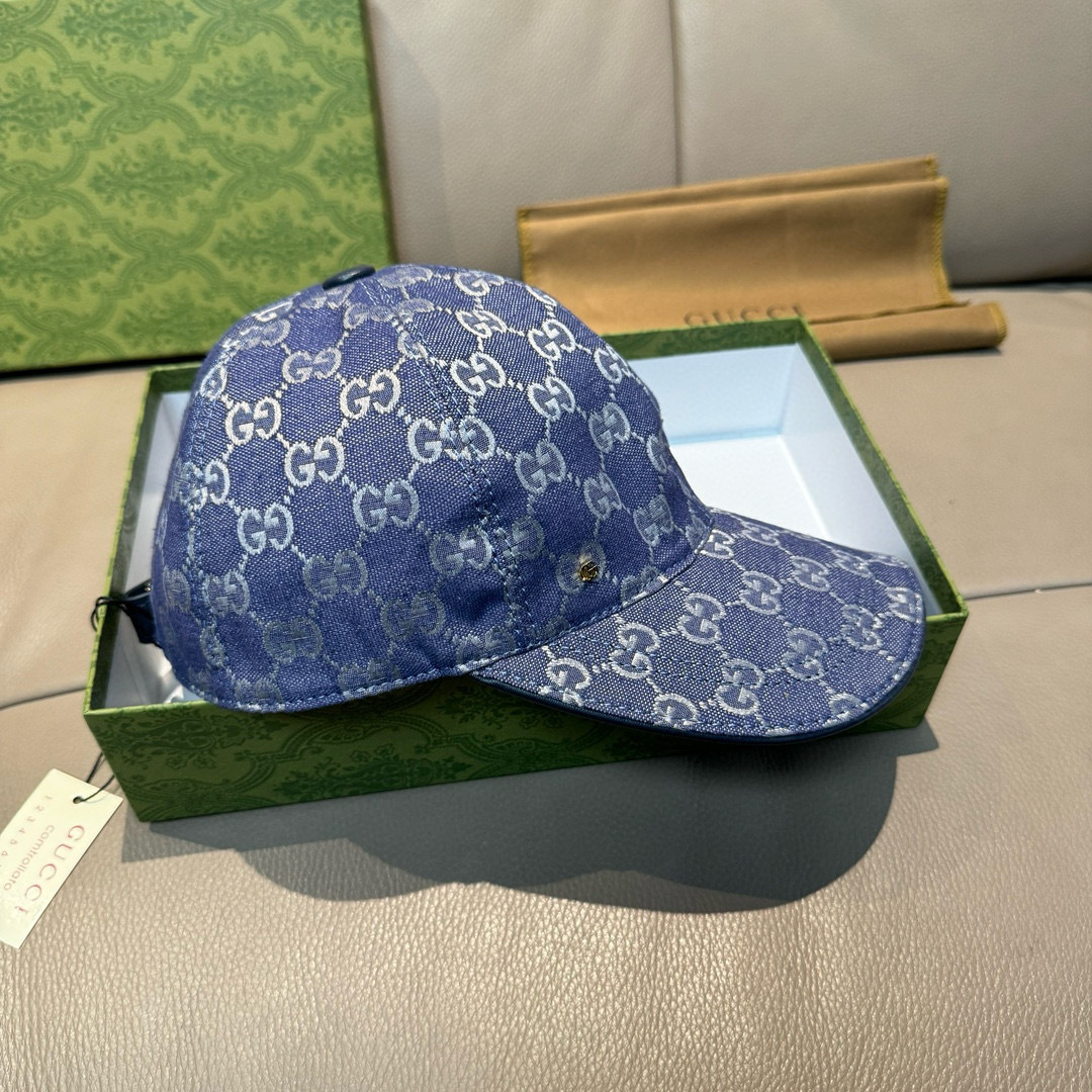 配包装布袋，Gucci(古奇)新款原单棒球帽， 金属小双G，专柜最新款，1:1开模订制，正版开模五金，原