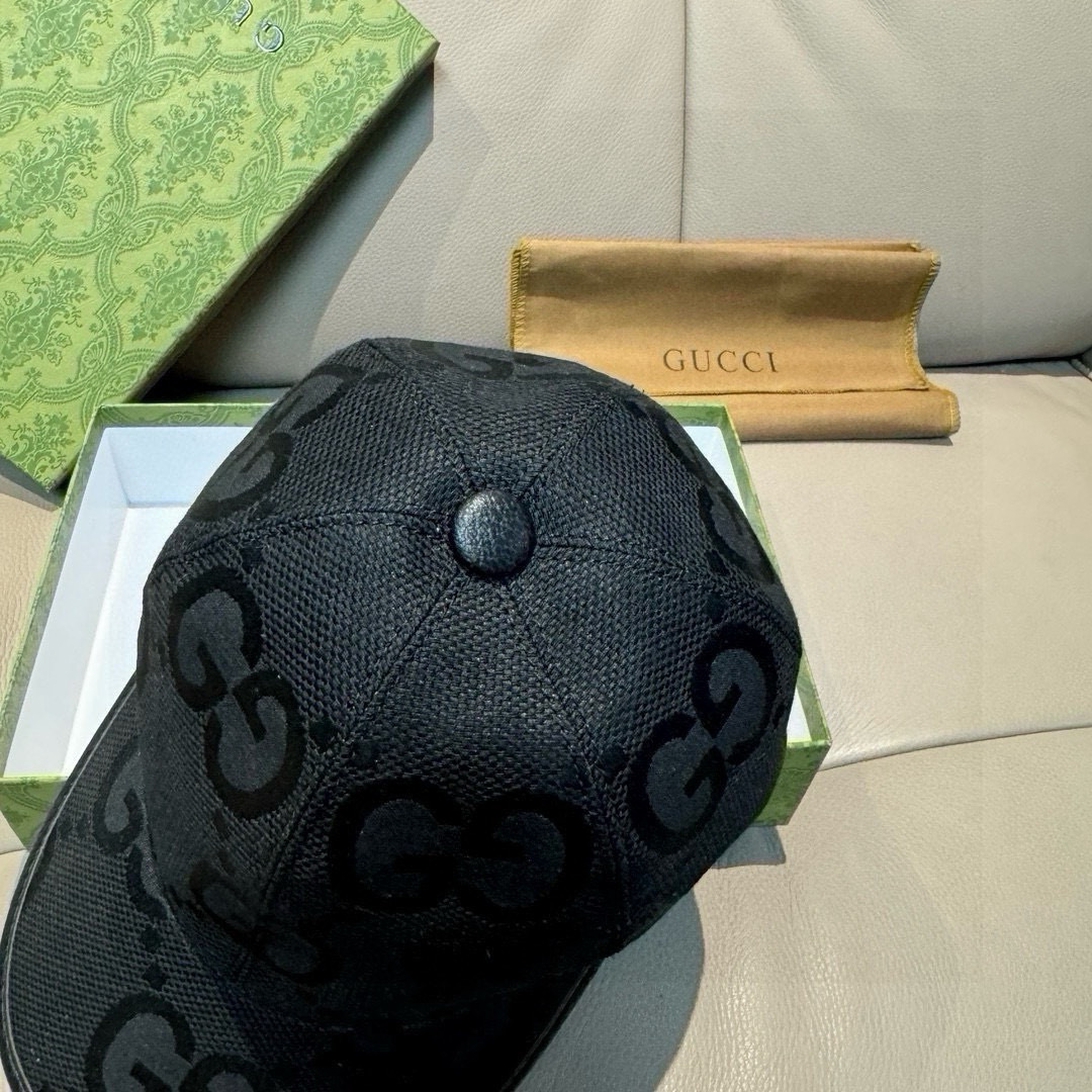 配包装布袋，Gucci古奇新款原单棒球帽， 大双G，专柜1:1开模订制，原版帆布面料+头层牛皮，轻盈透气