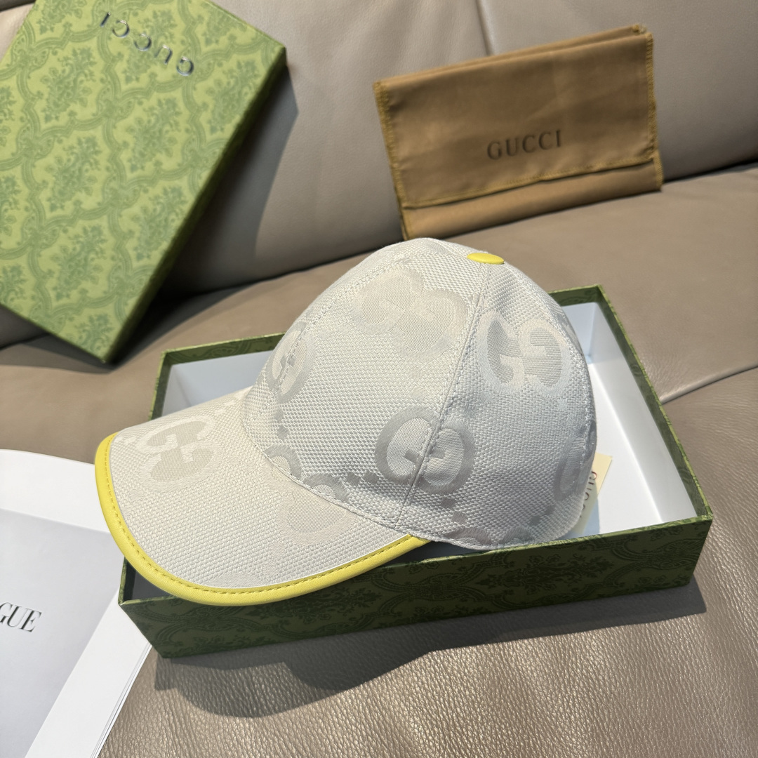 Gucci 配包装布袋 Gucci古奇新款 棒球帽 糖果色大双G 1:1开模订制 帆布面料+头层牛皮
