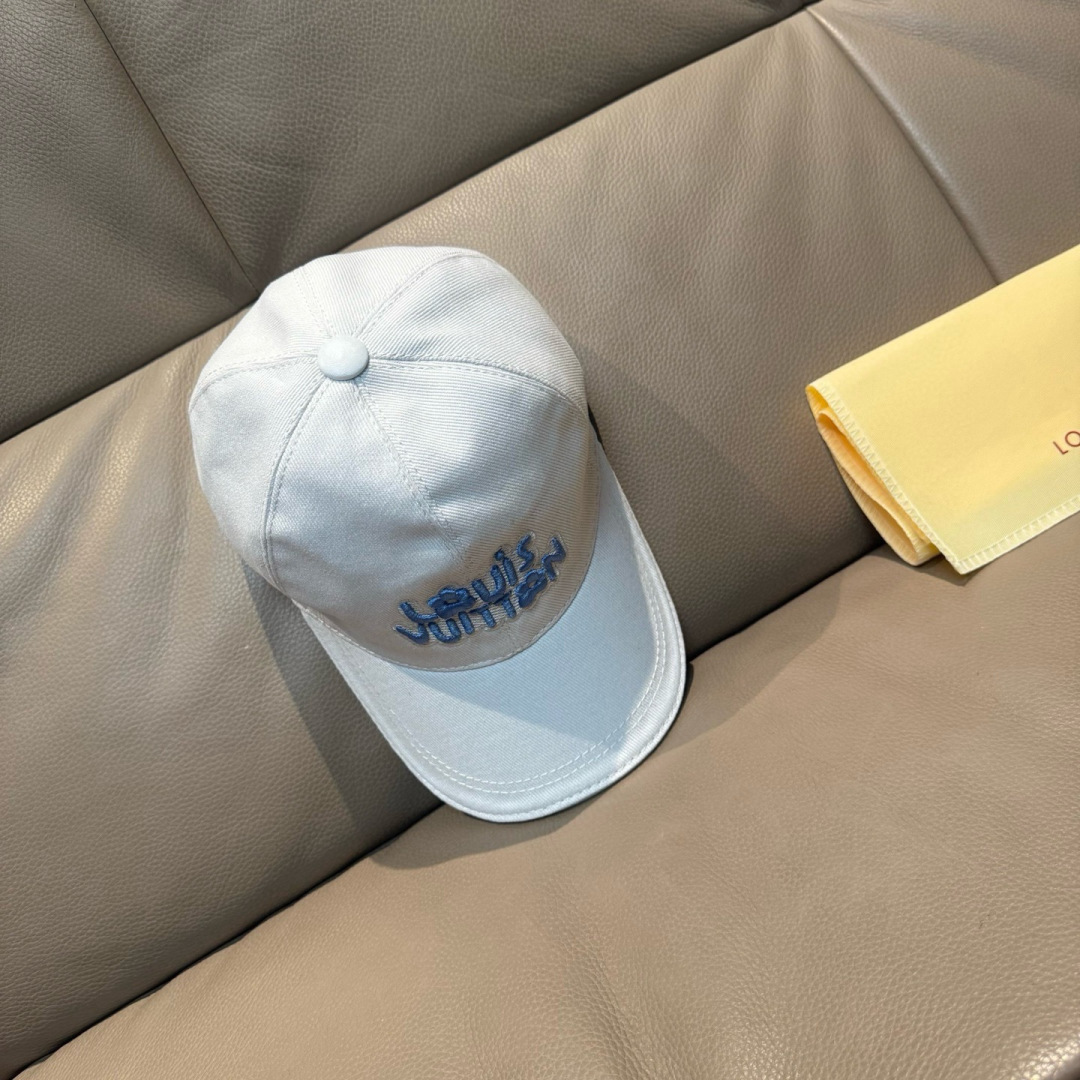 配盒子布袋，LV(路易威登)新款原单棒球帽，LV刺绣，专柜1:1开模订制，原版帆布面料+头层牛皮，精细刺