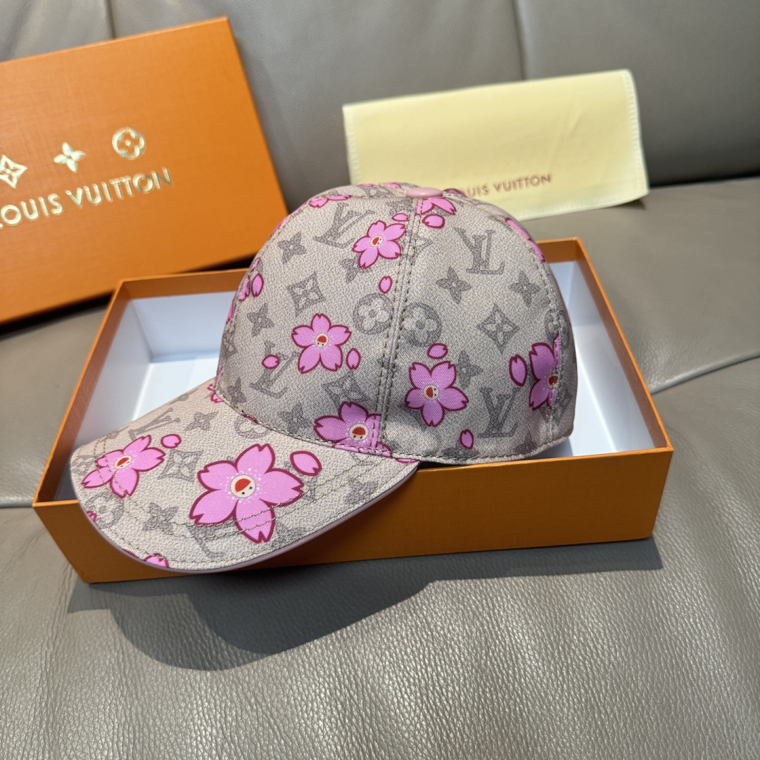LV x TM MONOGRAM CHERRY BLOSSOM 印花棒球帽出货啦