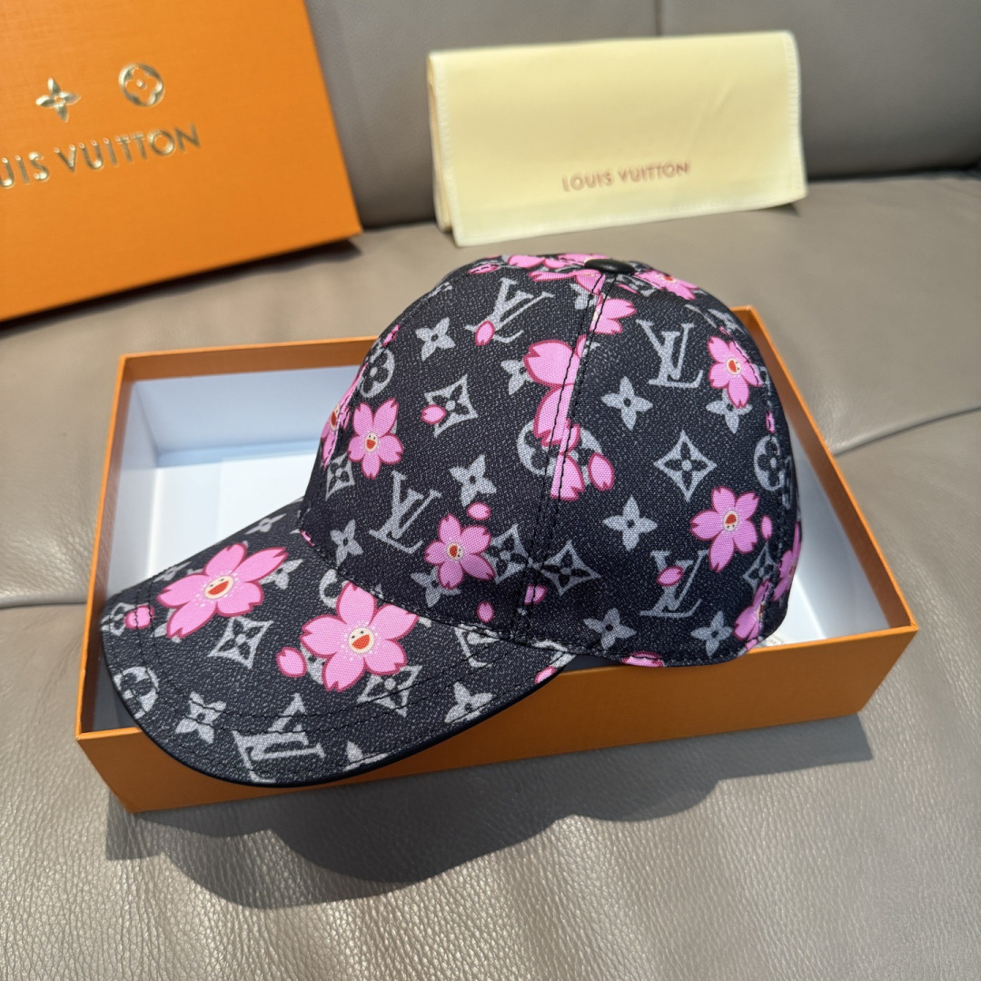 LV x TM MONOGRAM CHERRY BLOSSOM 印花棒球帽出货啦