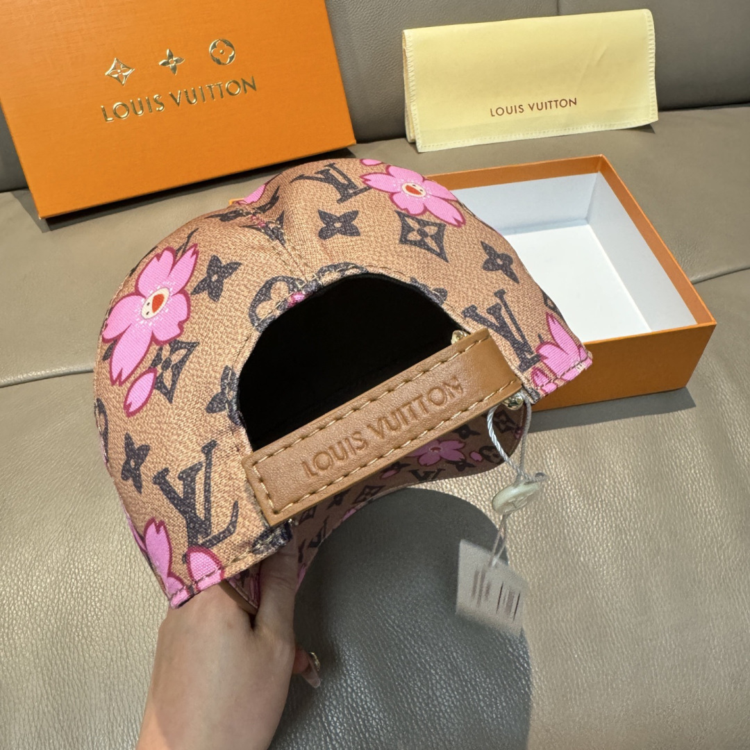 LV x TM MONOGRAM CHERRY BLOSSOM 印花棒球帽出货啦