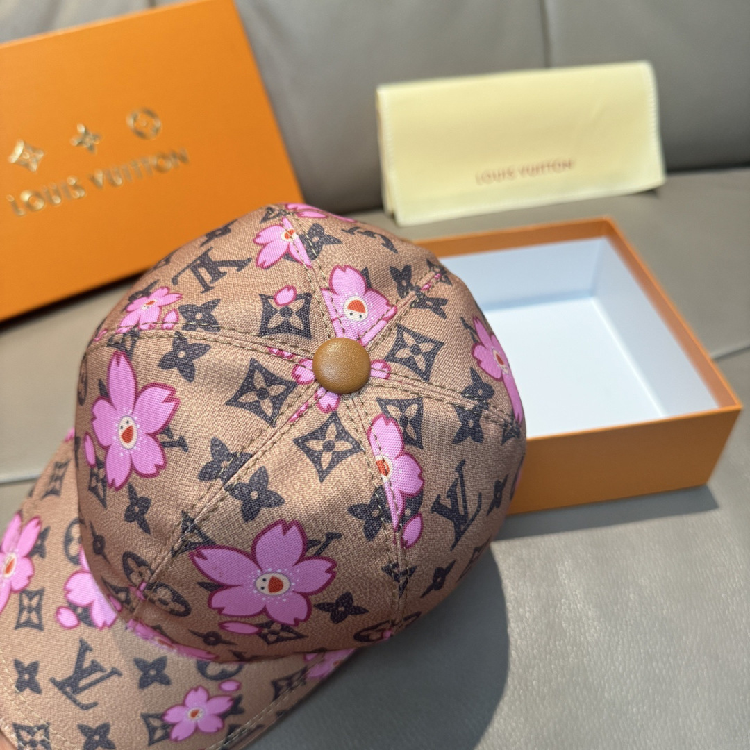 LV x TM MONOGRAM CHERRY BLOSSOM 印花棒球帽出货啦