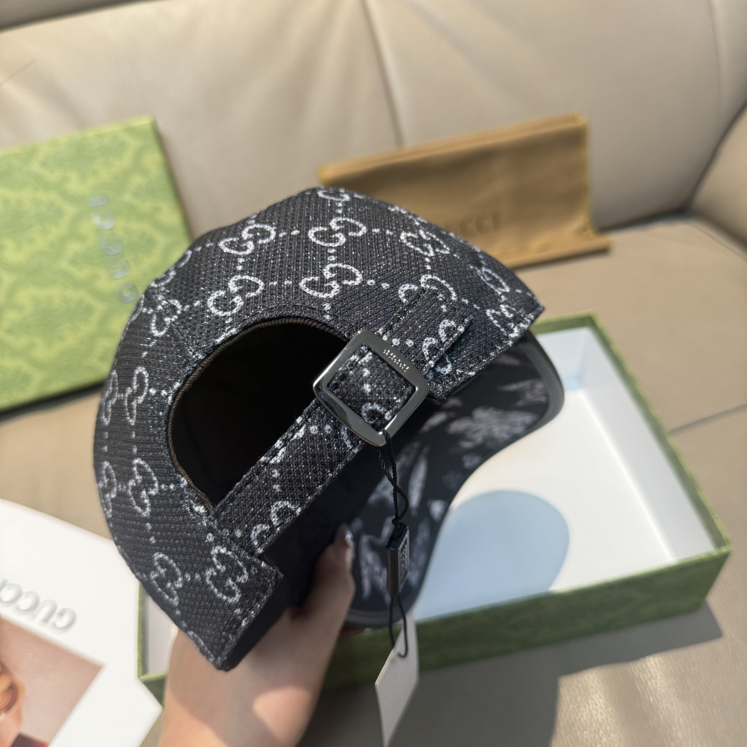 原单版本出货！配盒子布袋，Gucci(古奇)最新原单棒球帽，专柜1:1开模订制，最高版本，原版帆布料+头