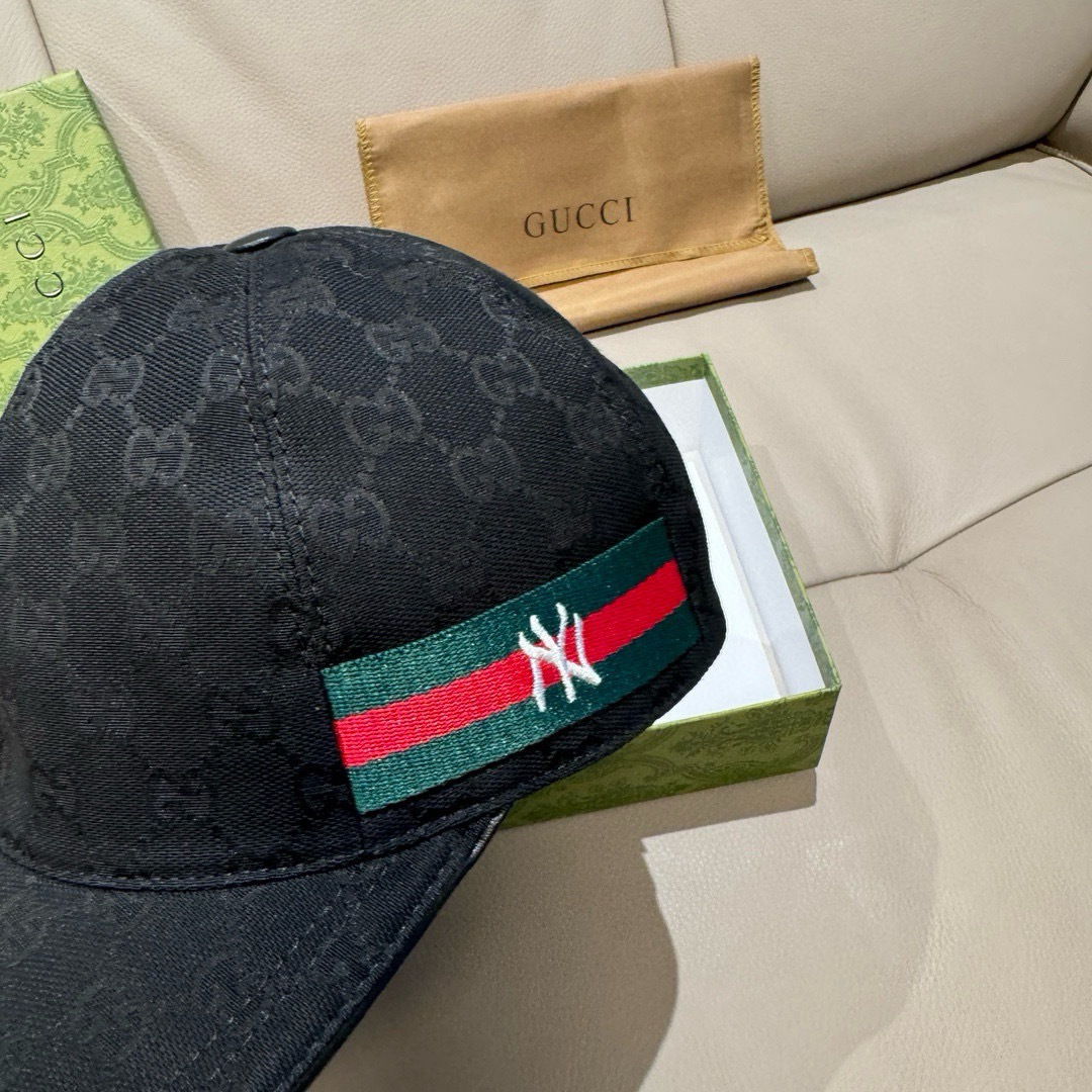 Gucci 配盒子布袋 NY&Gucci(古奇)最新合作款 棒球帽 1:1开模订制 细节可