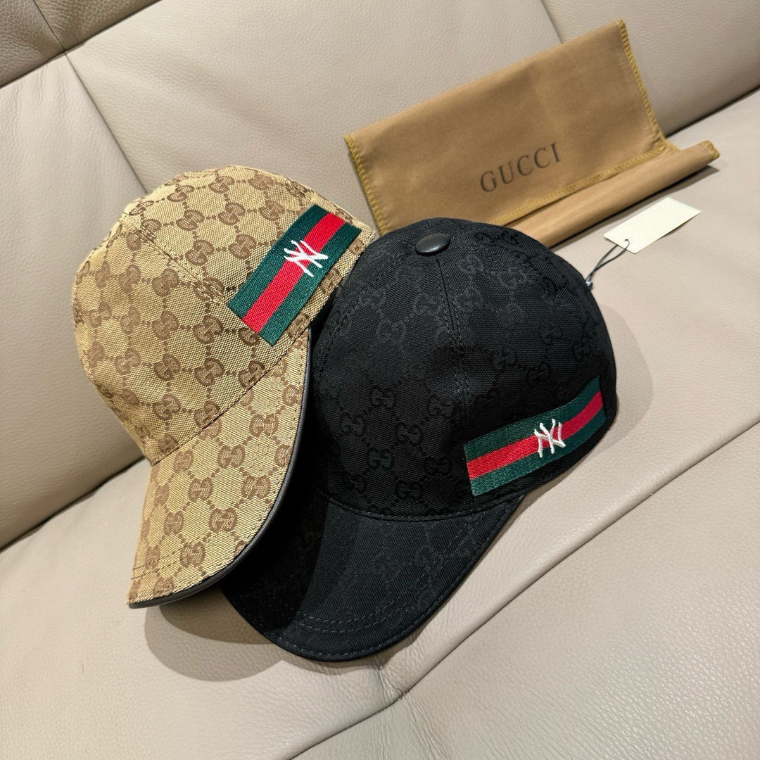 Gucci 配盒子布袋 NY&Gucci(古奇)最新合作款 棒球帽 1:1开模订制 细节可