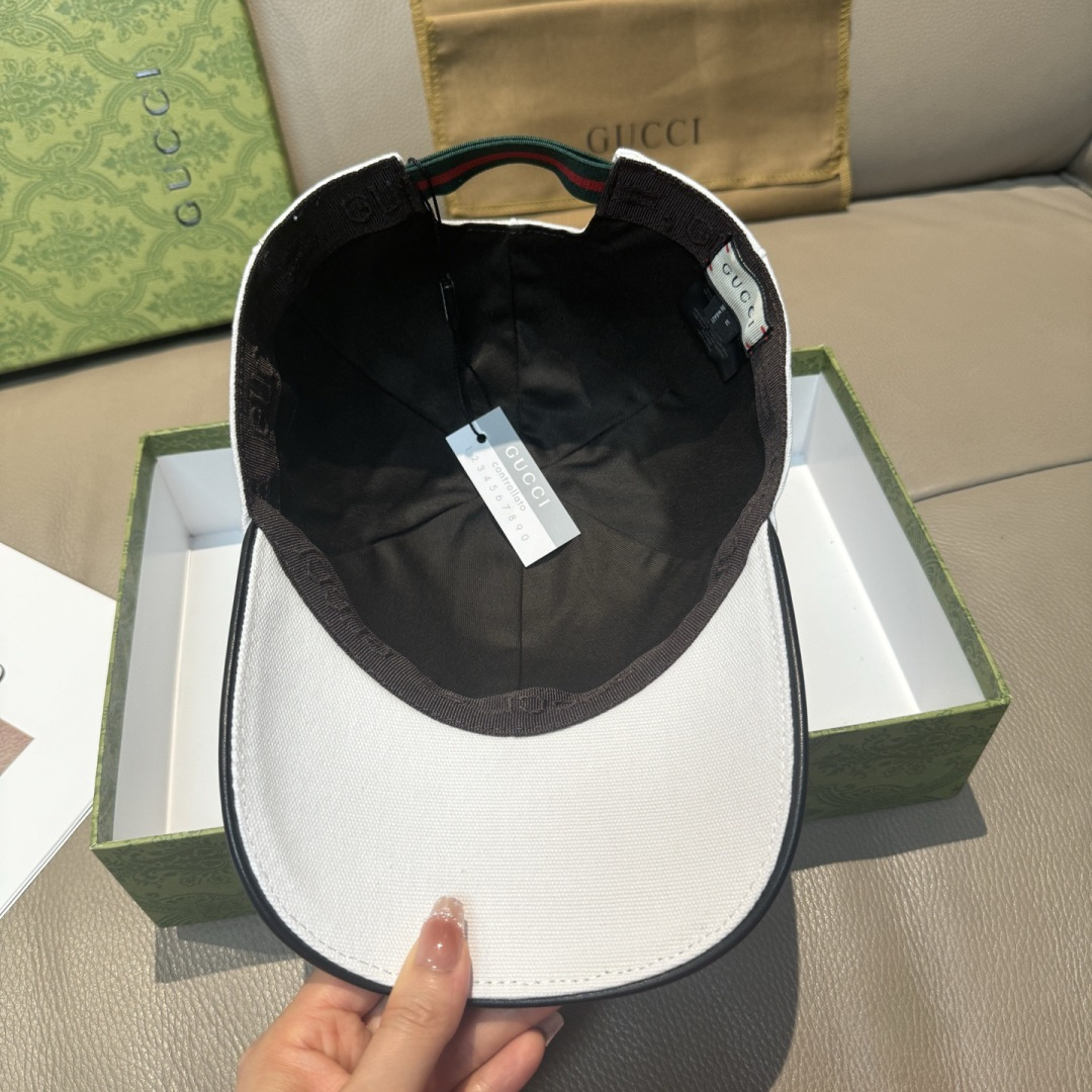 Gucci 配盒子布袋 Gucci(古奇)最新款 棒球帽 双G小刺绣 1:1开模订制 1615+