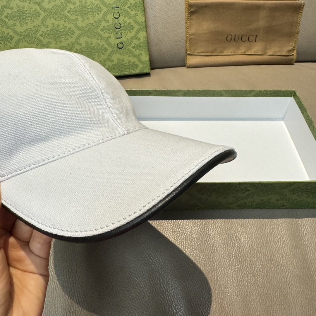 Gucci 配盒子布袋 Gucci(古奇)最新款 棒球帽 双G小刺绣 1:1开模订制 1615+