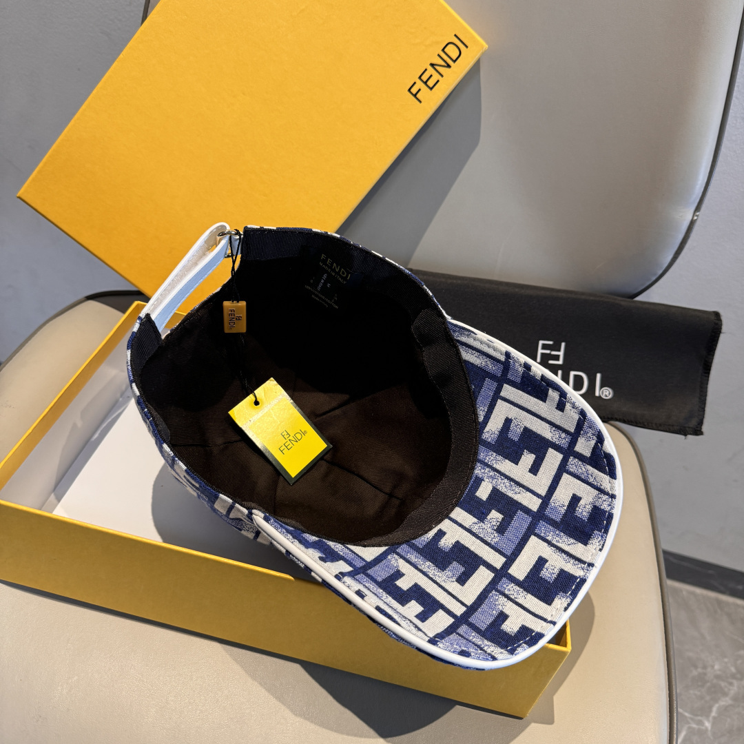 配盒子布袋，Fendi（芬迪）新款原单棒球帽， 双F提花，专柜常年热卖款，口碑极佳，1:1开模订制，原版
