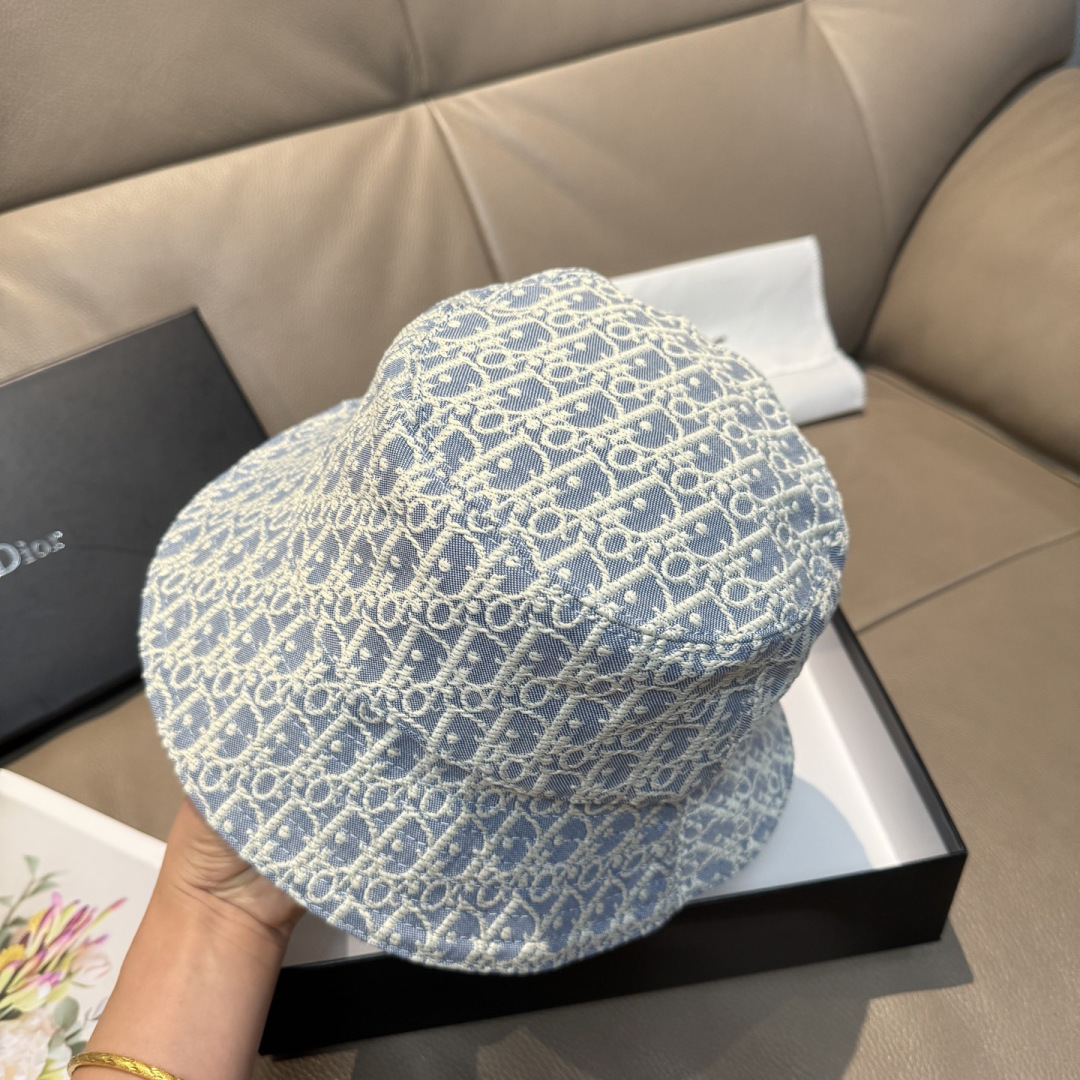 配包装布袋，Dior迪奥新款原单渔夫帽，顶级版本，专柜1:1开模订制，原版牛仔提花布料+纯棉里衬，轻盈透