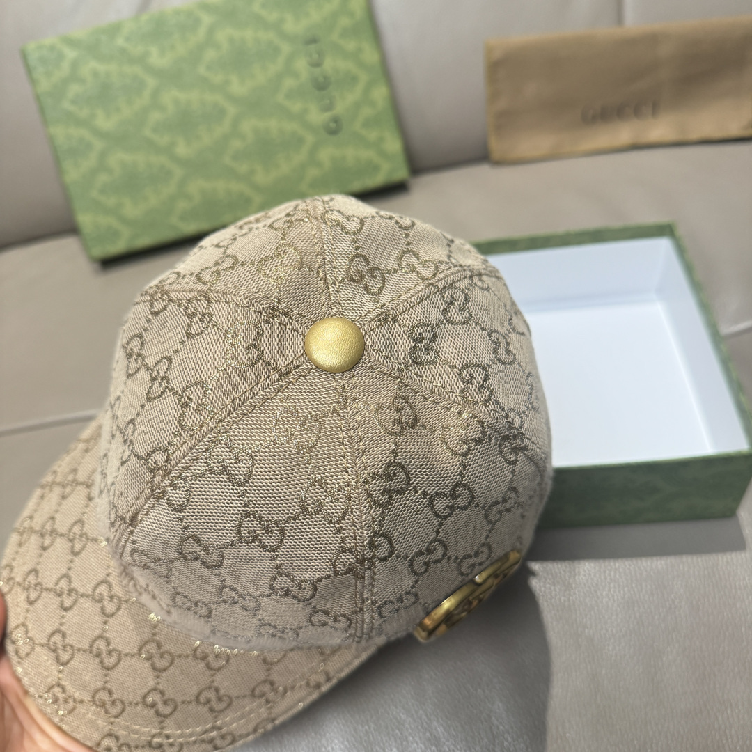 配包装布袋，Gucci(古奇)新款原单棒球帽， 金属双G，专柜最新款，1:1开模订制，正版开模五金，原版