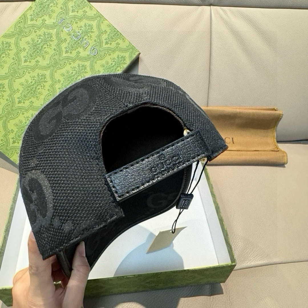 配包装布袋，Gucci古奇新款原单棒球帽， 大双G，专柜1:1开模订制，原版帆布面料+头层牛皮，轻盈透气