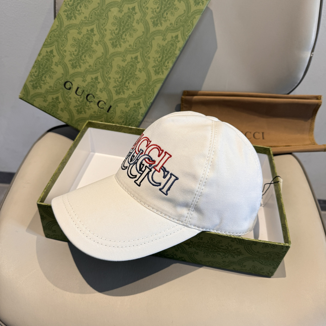 配盒子布袋，GUCCI古奇专柜新款原单棒球帽，1:1开模订制，立体刺绣，精致无暇！100%纯棉面料，原厂