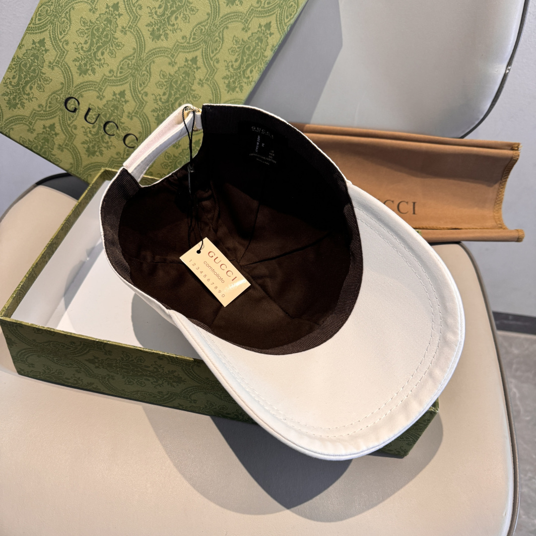 配盒子布袋，GUCCI古奇专柜新款原单棒球帽，1:1开模订制，立体刺绣，精致无暇！100%纯棉面料，原厂