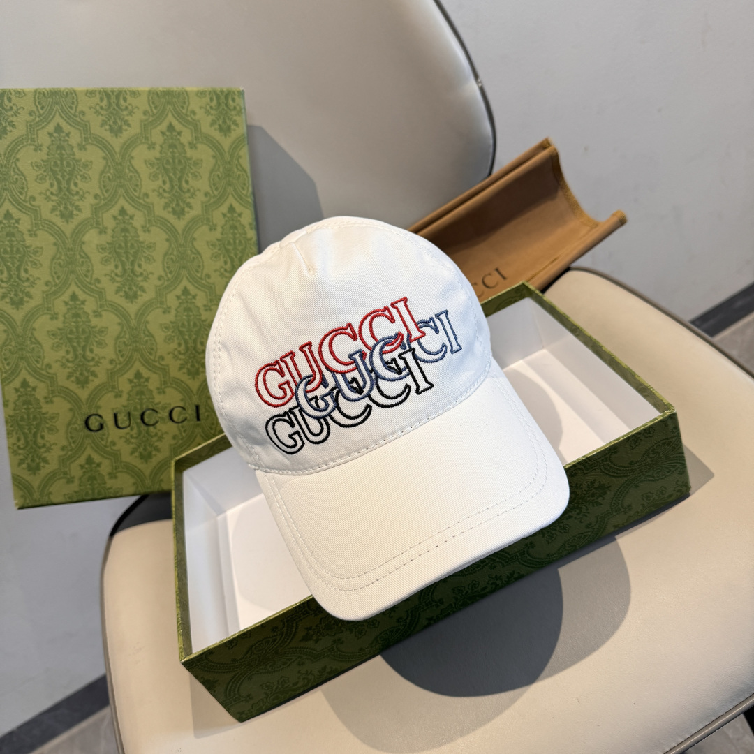 配盒子布袋，GUCCI古奇专柜新款原单棒球帽，1:1开模订制，立体刺绣，精致无暇！100%纯棉面料，原厂