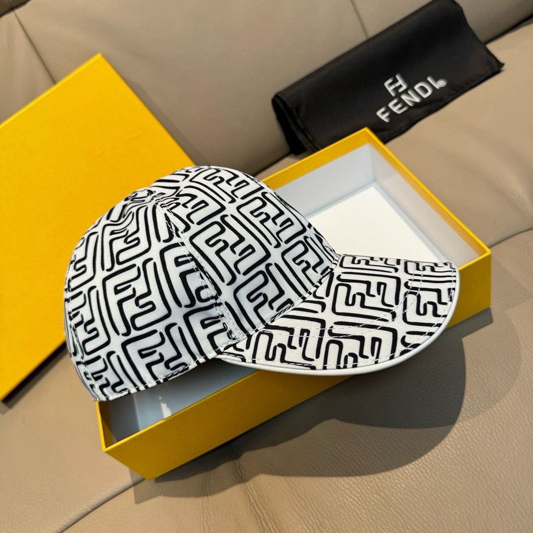 配盒子布袋，Fendi（芬迪）新款原单棒球帽， 双F提花，专柜常年热卖款，口碑极佳，1:1开模订制，原版