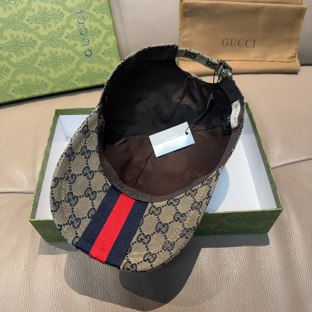 原单版本出货！配盒子布袋，Gucci(古奇)最新原单棒球帽，宽版织带。专柜1:1开模订制，最高版本，原版