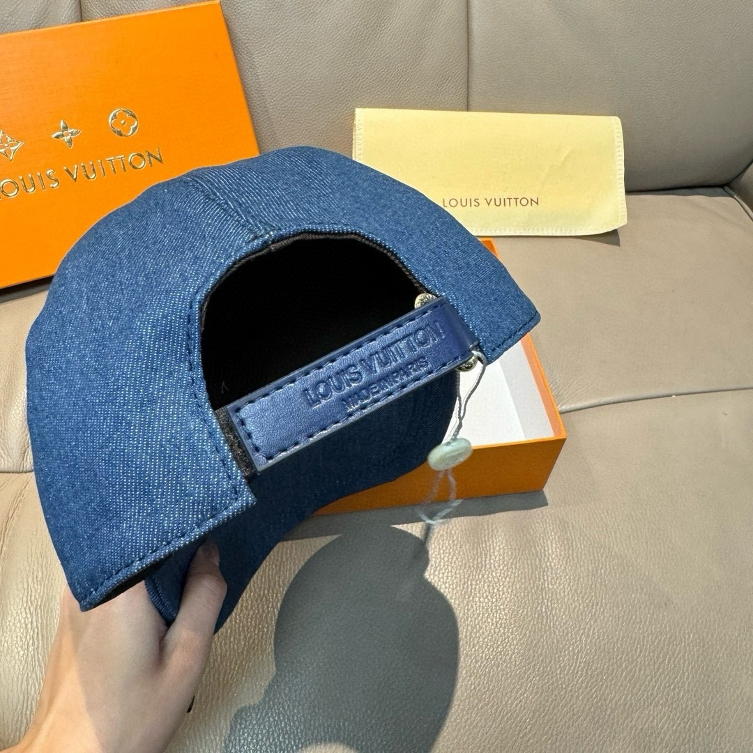 配盒子布袋，LV(路易威登)新款原单棒球帽，LV刺绣，专柜1:1开模订制，原版帆布面料+头层牛皮，精细刺