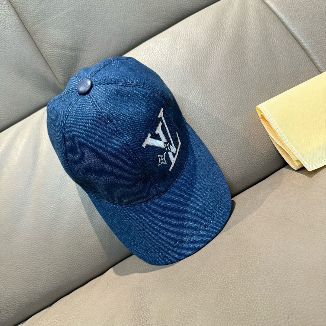 配盒子布袋，LV(路易威登)新款原单棒球帽，LV刺绣，专柜1:1开模订制，原版帆布面料+头层牛皮，精细刺
