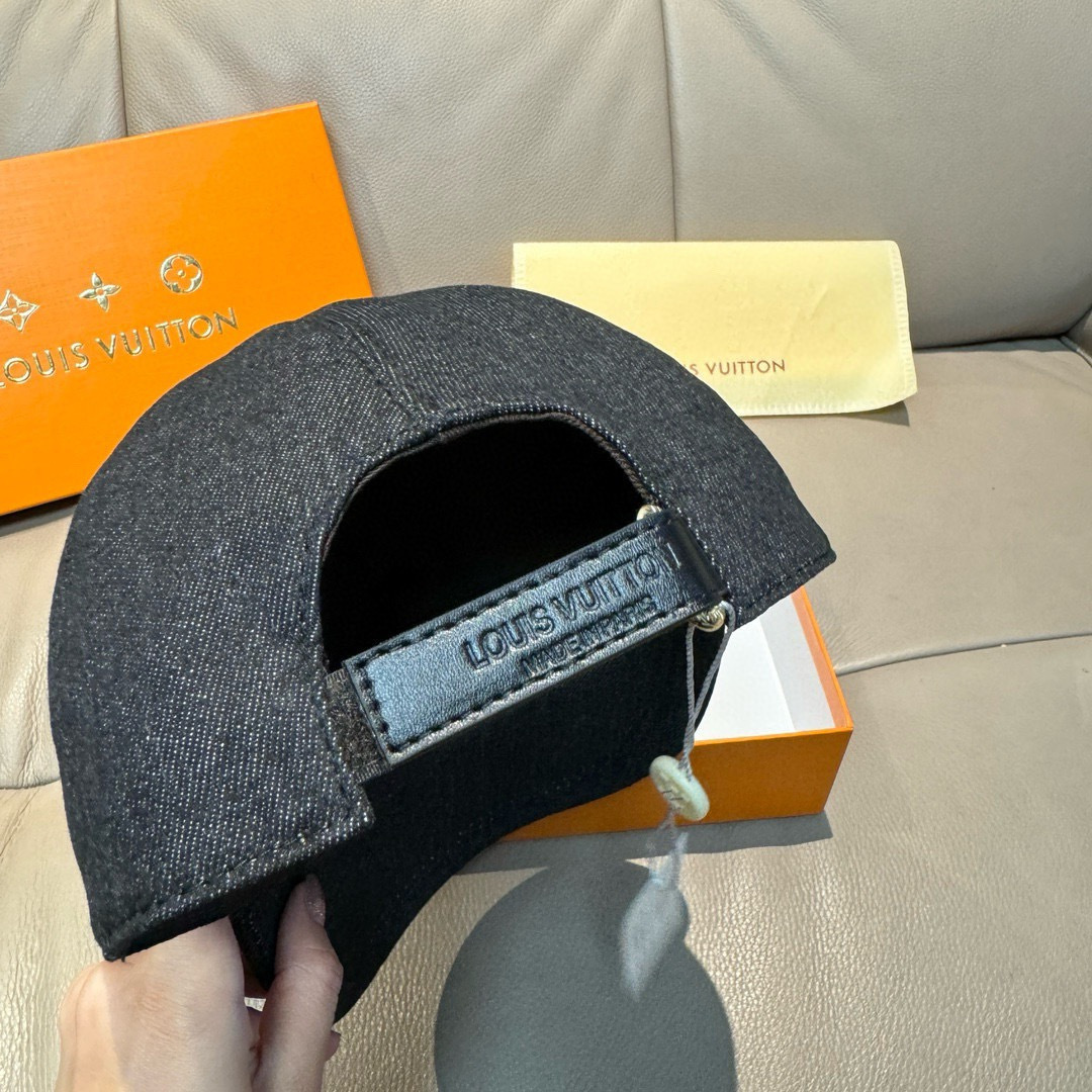 配盒子布袋，LV(路易威登)新款原单棒球帽，LV刺绣，专柜1:1开模订制，原版帆布面料+头层牛皮，精细刺