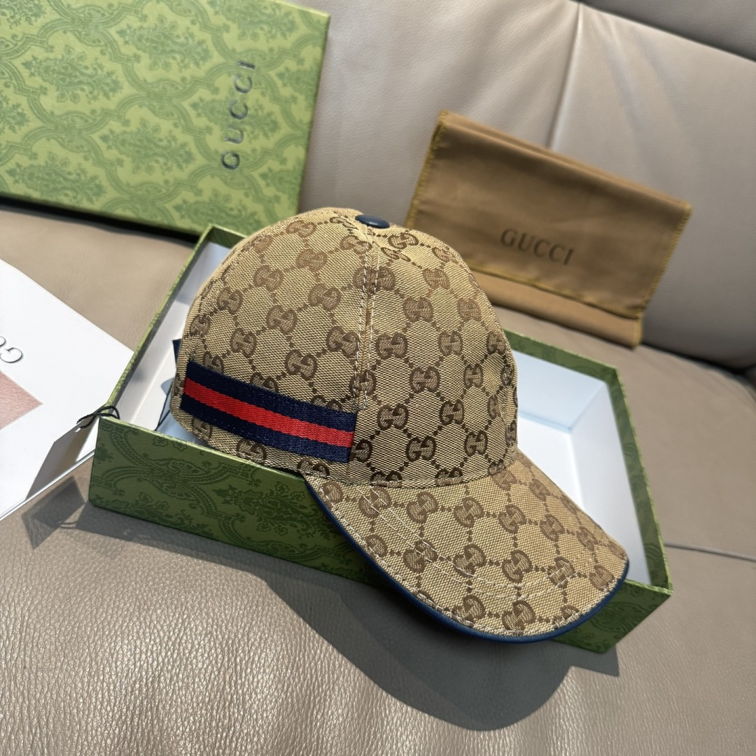 万年经典款新色出货！配盒子布袋，Gucci(古奇)经典原单棒球帽😍😍专柜1:1开模订制，最高版本，原版帆