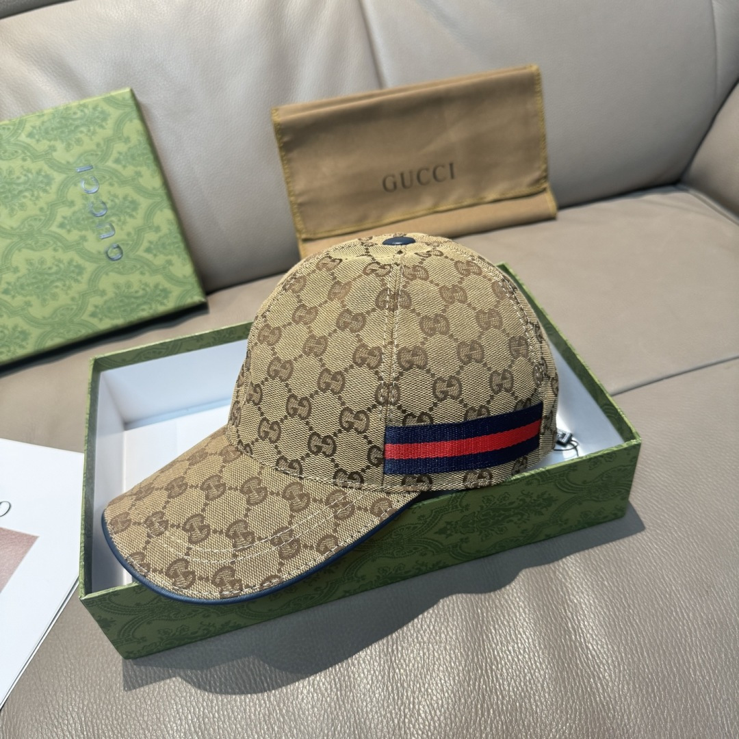 万年经典款新色出货！配盒子布袋，Gucci(古奇)经典原单棒球帽😍😍专柜1:1开模订制，最高版本，原版帆