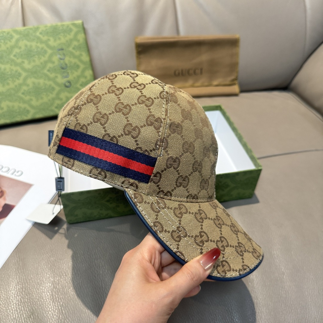 万年经典款新色出货！配盒子布袋，Gucci(古奇)经典原单棒球帽😍😍专柜1:1开模订制，最高版本，原版帆
