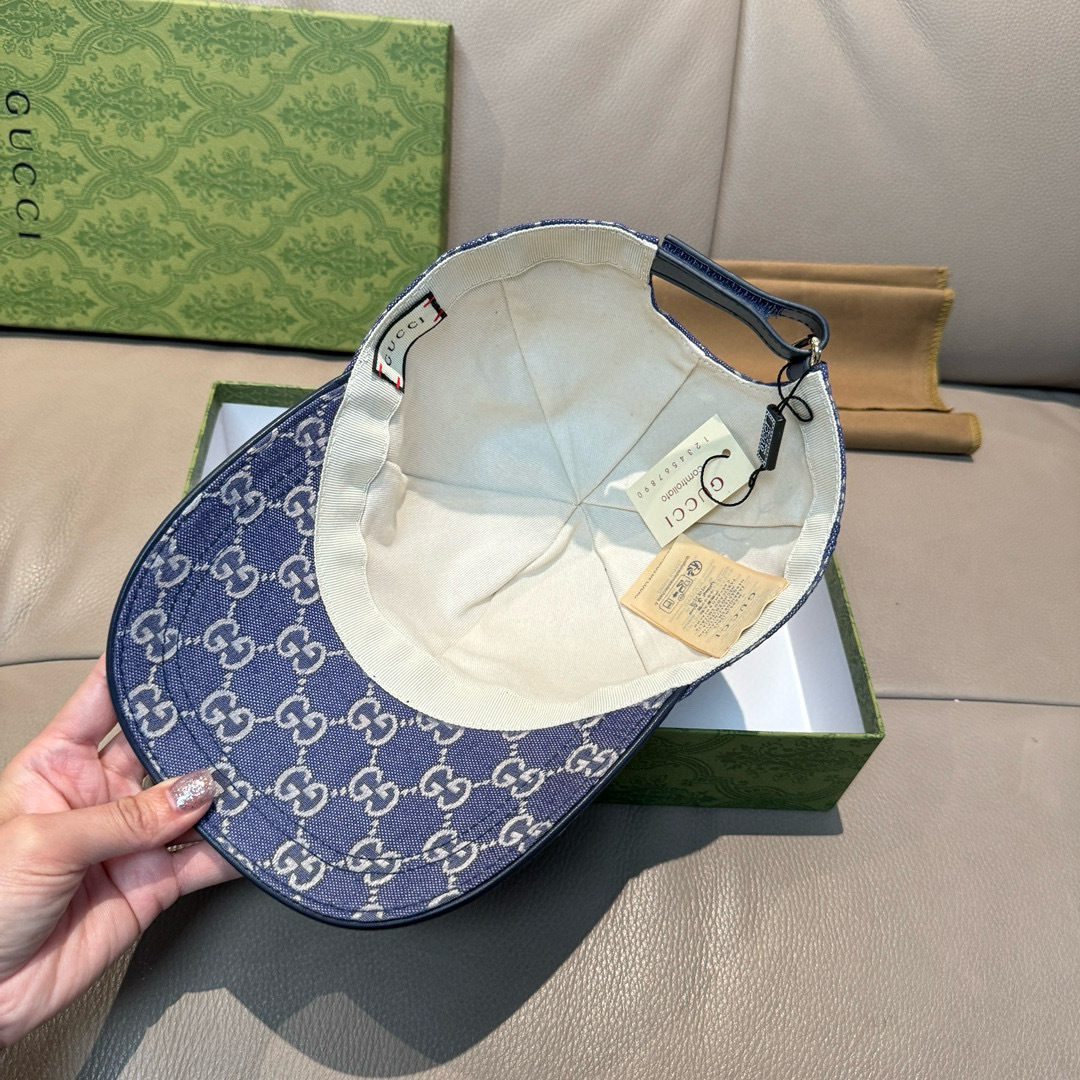 配包装布袋，Gucci(古奇)新款原单棒球帽， 金属小双G，专柜最新款，1:1开模订制，正版开模五金，原