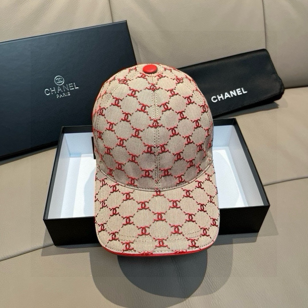 新款出货！配盒子布袋，Chanel(香奈儿)新款原单棒球帽， 小双C提花，专柜1:1开模订制，原版帆布料