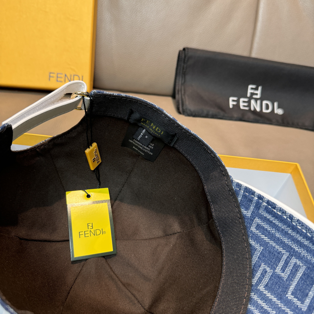 配盒子布袋，Fendi（芬迪）新款原单棒球帽， 双F提花，专柜常年热卖款，口碑极佳，1:1开模订制，原版