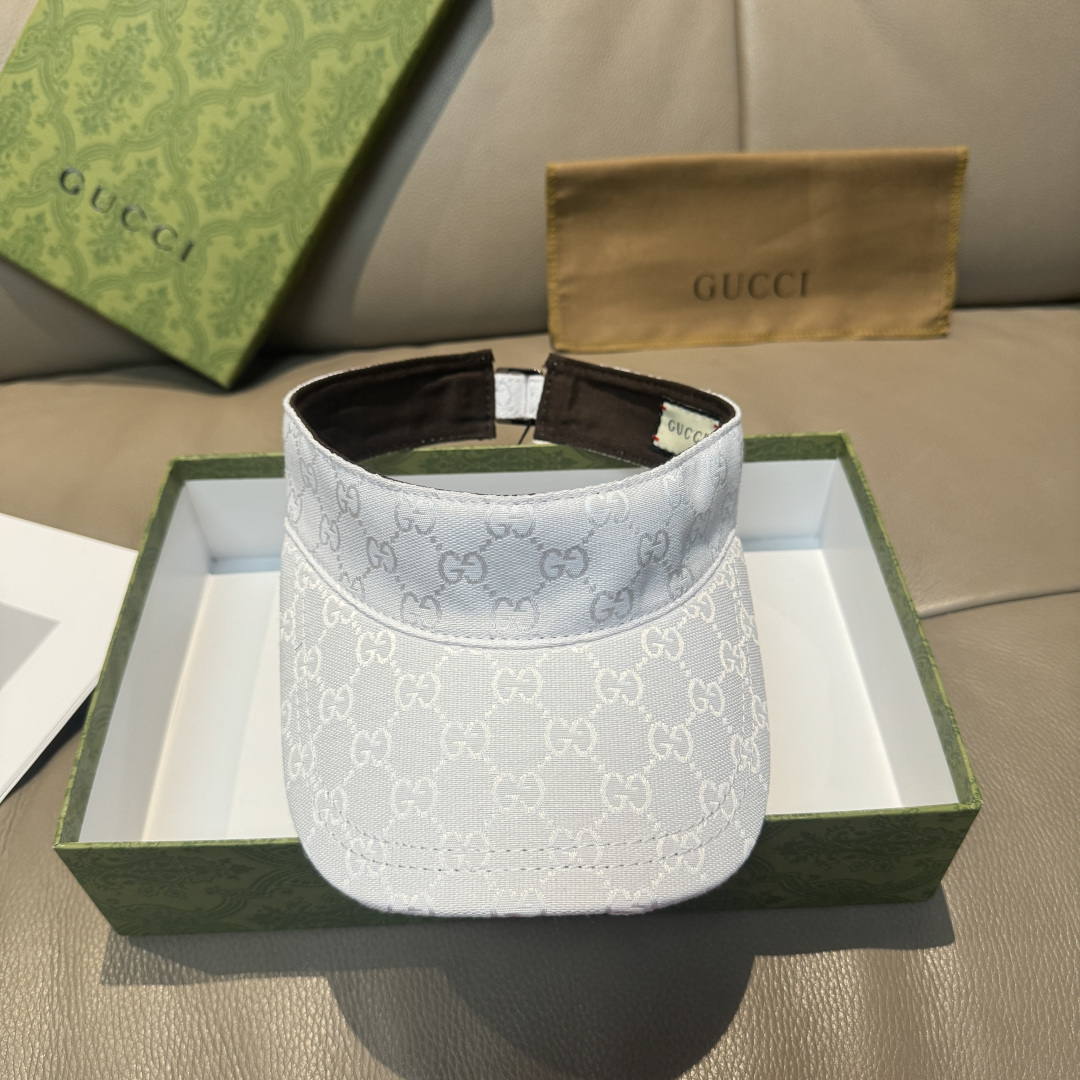 原单版本出货！配盒子布袋，Gucci(古奇)最新原单宽版织带空顶帽。专柜1:1开模订制，最高版本，原版帆
