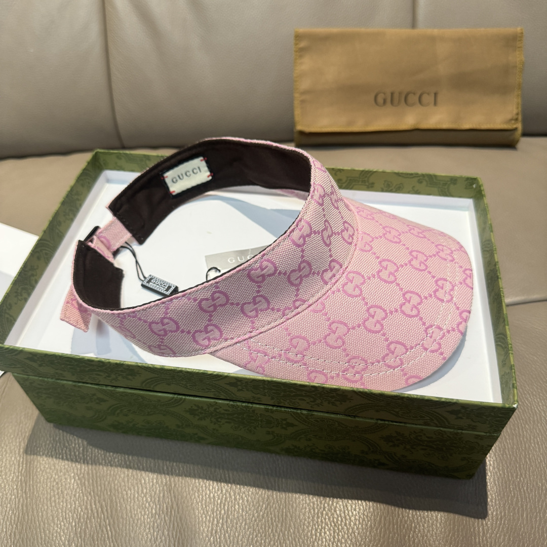原单版本出货！配盒子布袋，Gucci(古奇)最新原单宽版织带空顶帽。专柜1:1开模订制，最高版本，原版帆