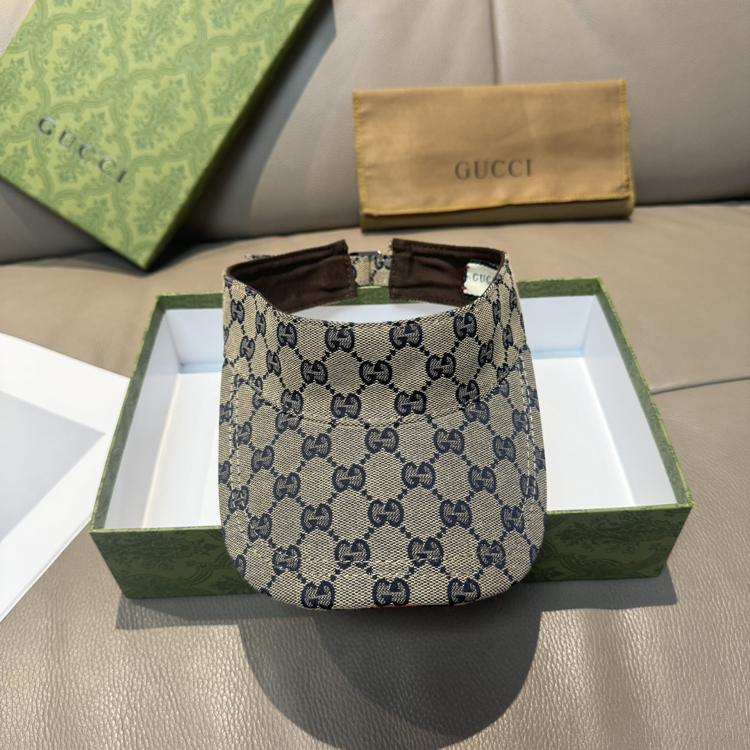 原单版本出货！配盒子布袋，Gucci(古奇)最新原单宽版织带空顶帽。专柜1:1开模订制，最高版本，原版帆