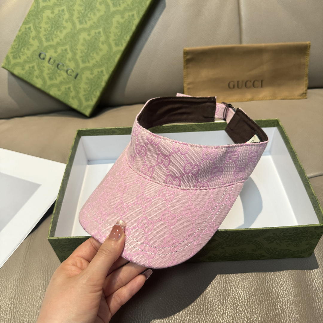 原单版本出货！配盒子布袋，Gucci(古奇)最新原单宽版织带空顶帽。专柜1:1开模订制，最高版本，原版帆