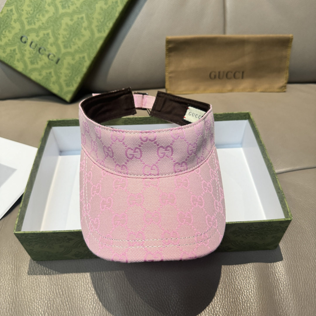 原单版本出货！配盒子布袋，Gucci(古奇)最新原单宽版织带空顶帽。专柜1:1开模订制，最高版本，原版帆