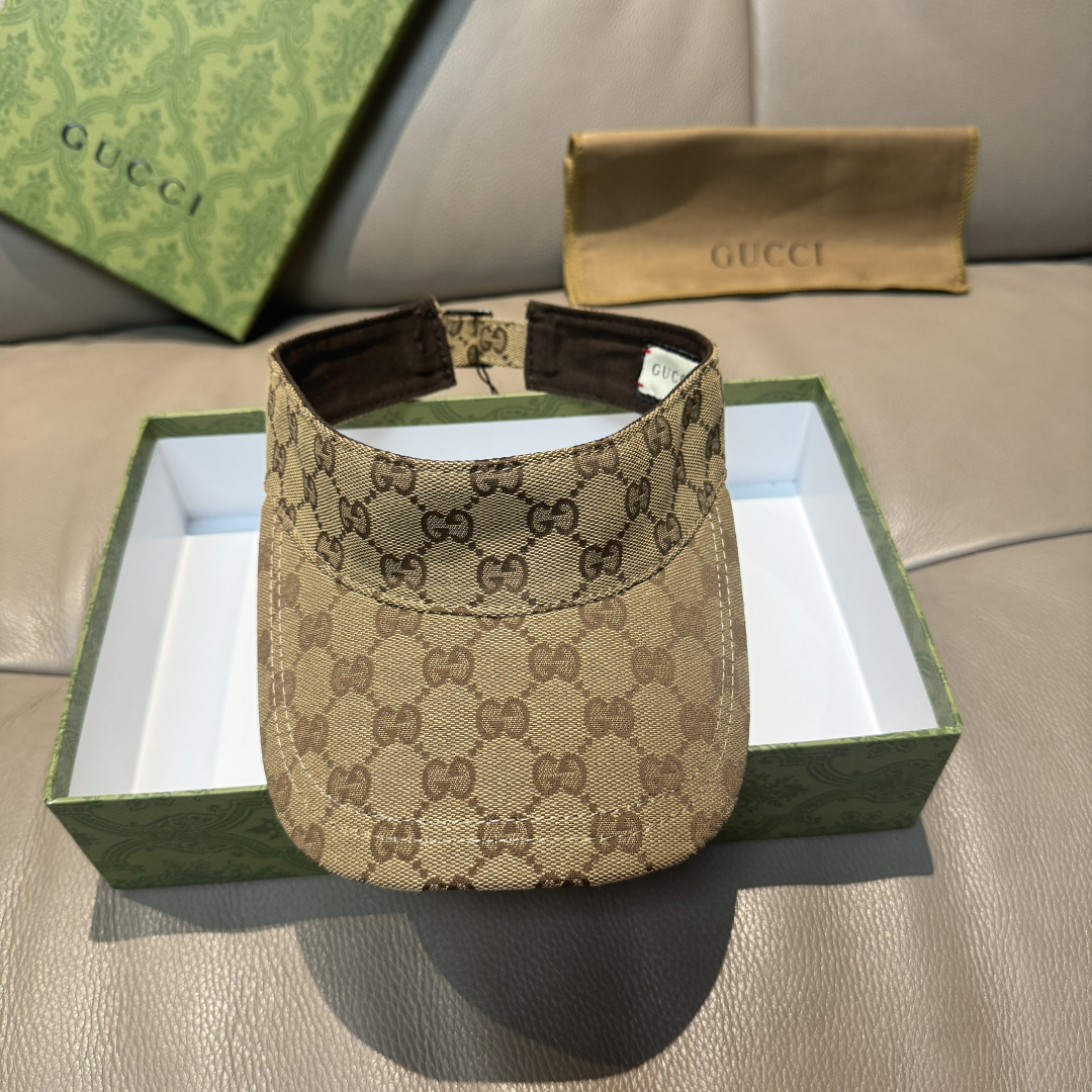 原单版本出货！配盒子布袋，Gucci(古奇)最新原单宽版织带空顶帽。专柜1:1开模订制，最高版本，原版帆