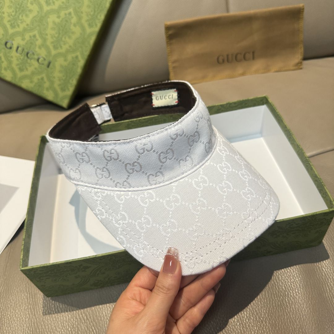 原单版本出货！配盒子布袋，Gucci(古奇)最新原单宽版织带空顶帽。专柜1:1开模订制，最高版本，原版帆